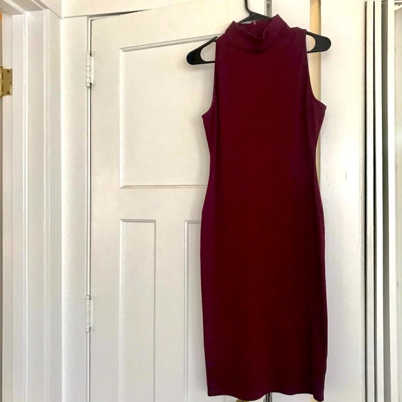 RD Style (Dillard’s) MIDI burgundy bodycon dress - Picture 1 of 3